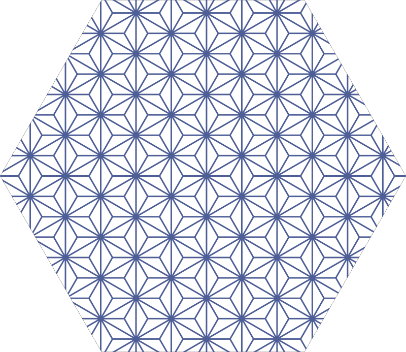 기하학적 효과 비닐 카펫 기하학적 별 패턴 - TenStickers