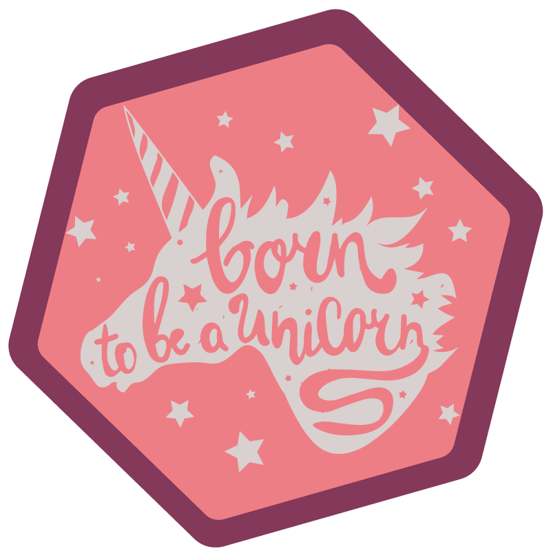 비닐 카펫 보육 태어난 유니콘 - TenStickers