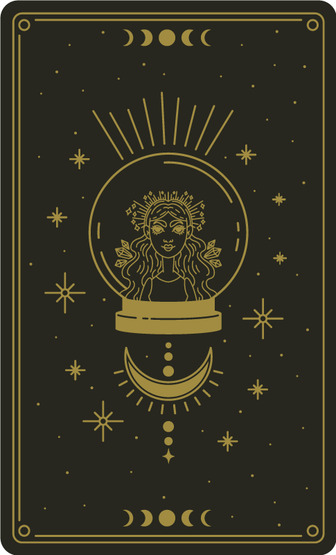 마녀와 달 침실 깔개 - TenStickers