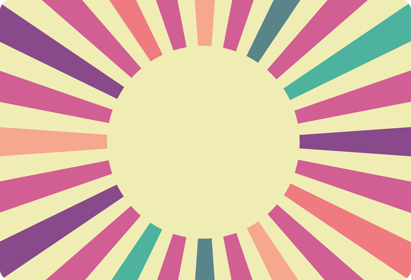 70 's 기하학 태양 빈티지 비닐 러그 - TenStickers