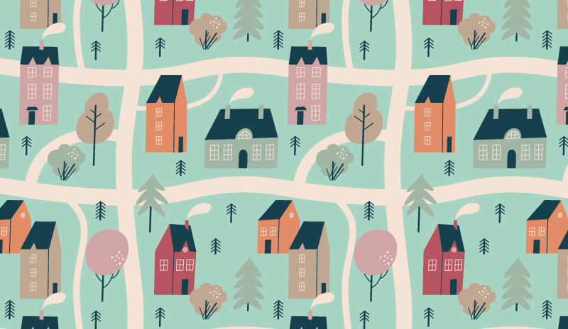 어린 이용 비닐 카펫 아이들 놀이마을 - TenStickers