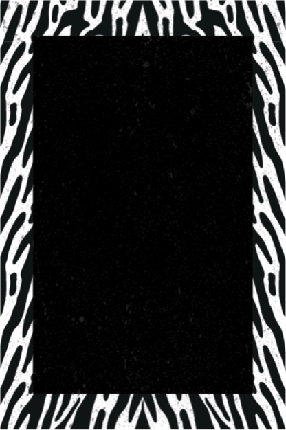 애니멀 프린트 비닐 카펫 모노크롬 제브라 - TenStickers