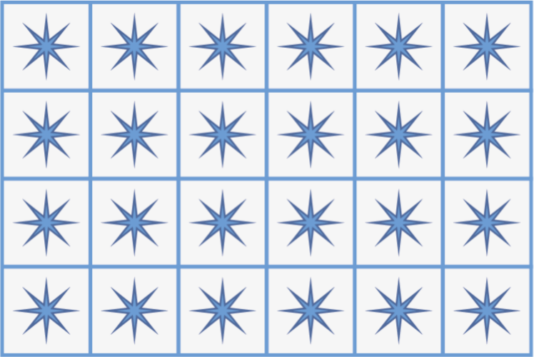 비닐 카펫 타일 효과 나침반 별 타일 - TenStickers