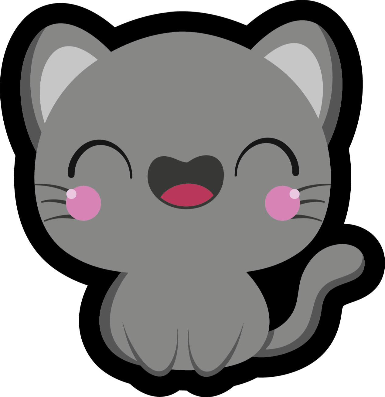 귀여운 한국 고양이 동물 깔개 - TenStickers