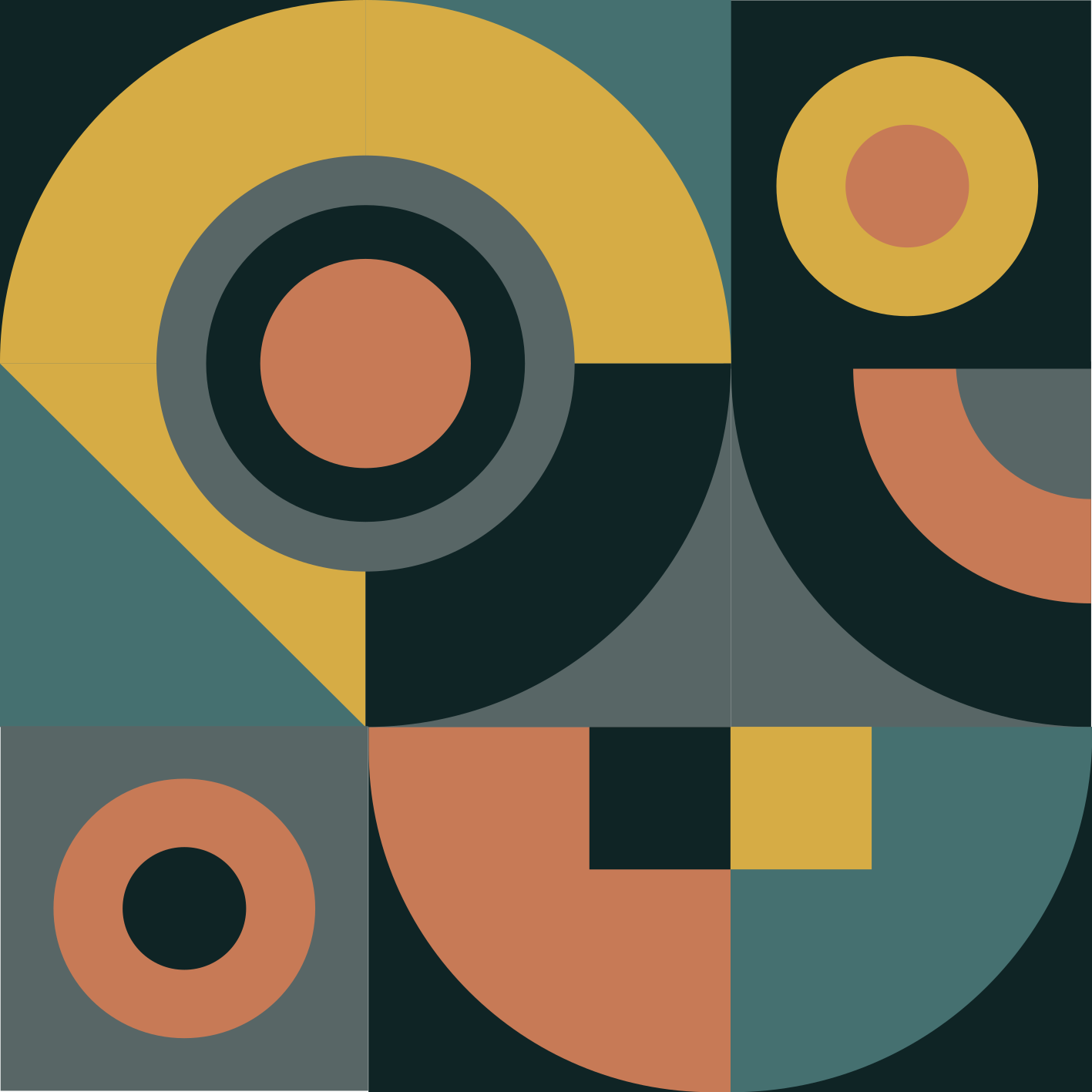 기하학적 효과 비닐 카펫 기하학적 모양 구성 - TenStickers