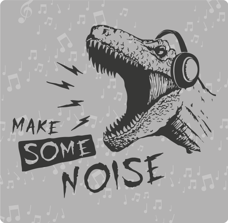 어린 이용 비닐 카펫 역동적인 공룡 소리 - TenStickers