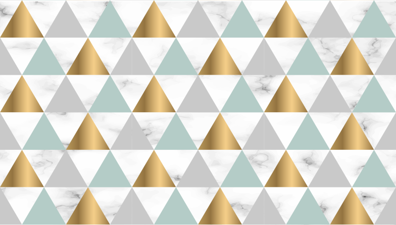 대리석 삼각형 기하학 복도 주자 - TenStickers