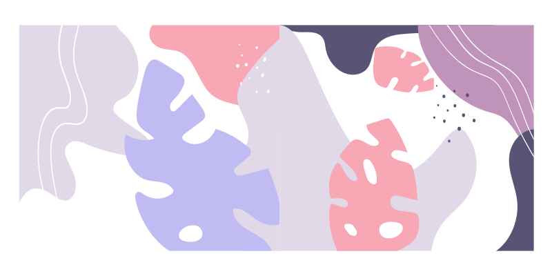 비닐 카펫 정리 추상 몬스테라 - TenStickers