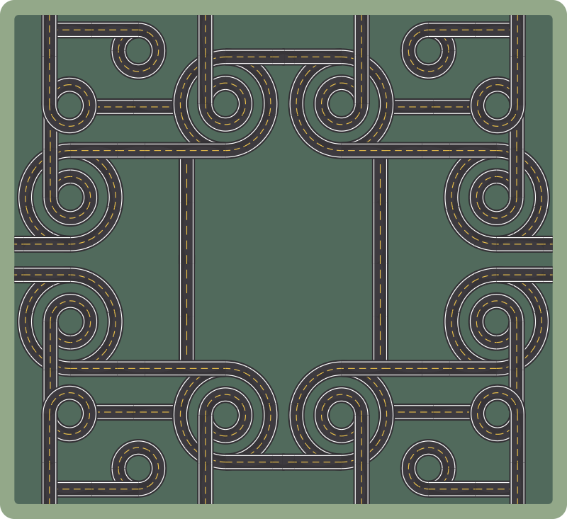 비닐 도로 카펫 도로 패턴 - TenStickers