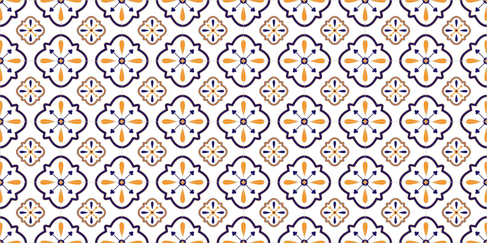 화이트 데칼 모던 비닐 러그 - TenStickers