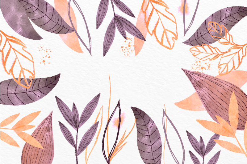 침실용 비닐 카펫 우아한 잎사귀 패턴 - TenStickers