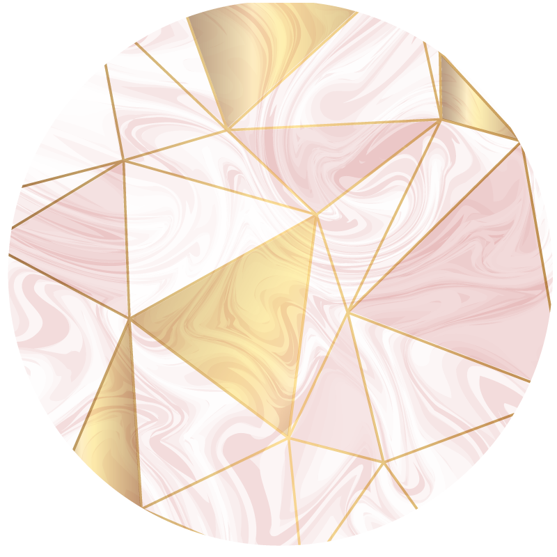 기하학적 효과 비닐 카펫 기하학적 대리석 구성 - TenStickers