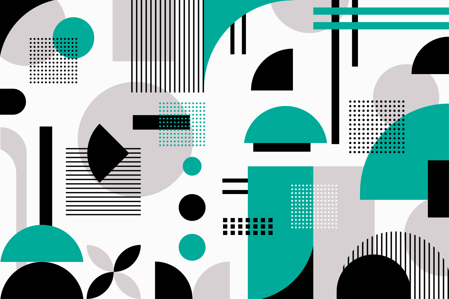 모던 효과 비닐 카펫 터쿼이즈 기하학적 패턴 - TenStickers