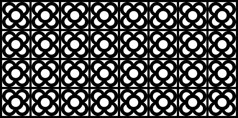 기하학적 효과 비닐 카펫 원형 모티브 - TenStickers