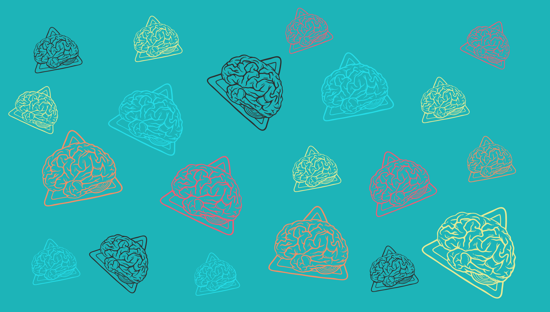 어린 이용 비닐 카펫 추상적인 뇌 패턴 - TenStickers