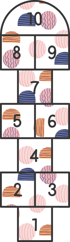 알파벳 비닐 카펫 돌차기 놀이 숫자 - TenStickers