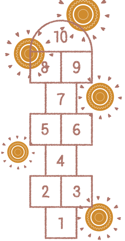 북유럽 돌 차기 놀이 어린이 비닐 러그 - TenStickers