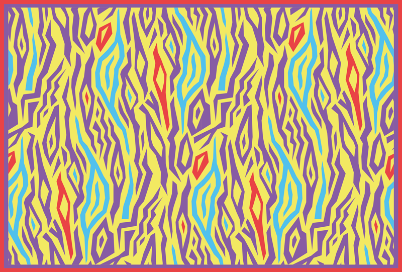 기하학적 효과 비닐 카펫 추상 얼룩말 줄무늬 - TenStickers