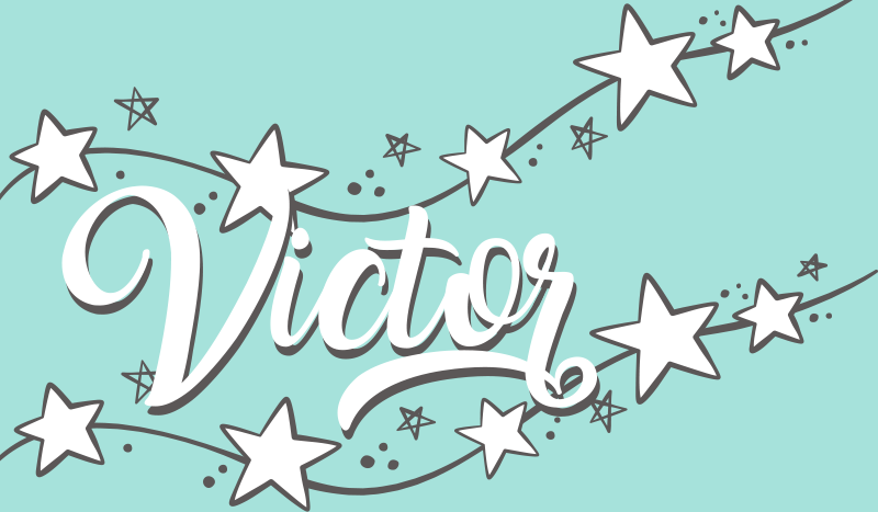 이름이있는 비닐 카펫 맞춤형 스타더스트 - TenStickers