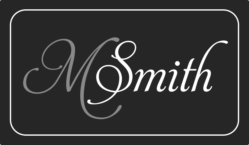 이니셜과 이름이 모던 한 러그가있는 모던 한 디자인 - TenStickers