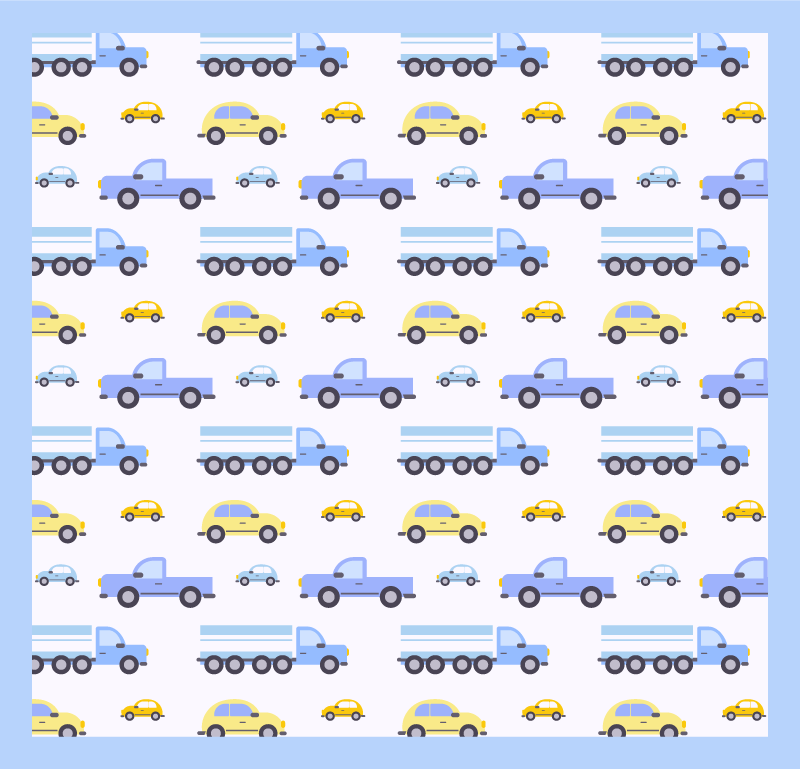 어린 이용 비닐 카펫 장난스러운 교통 테마 - TenStickers