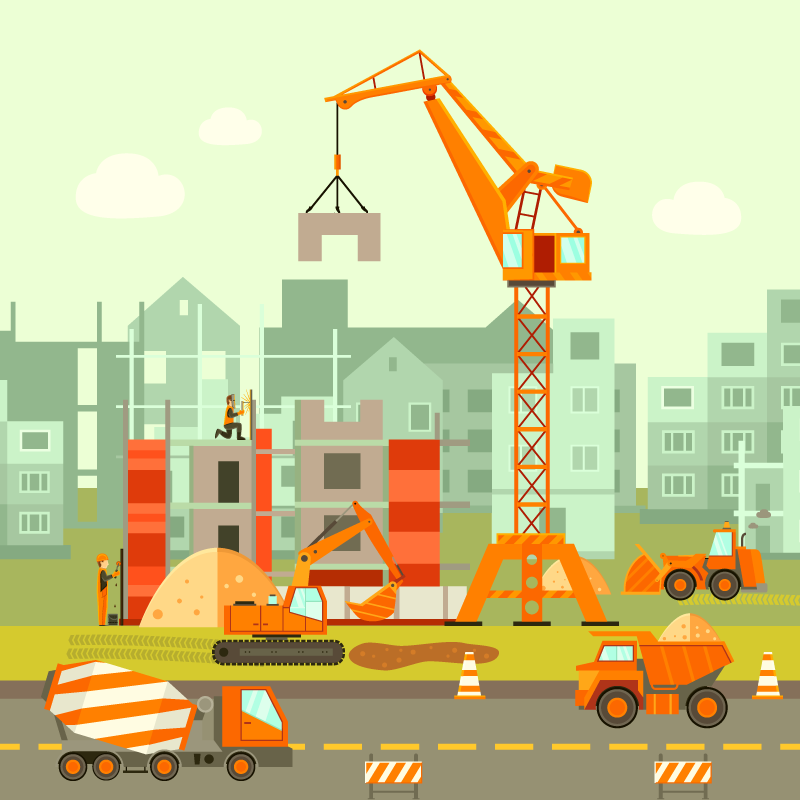 어린 이용 비닐 카펫 건설 운동장 - TenStickers