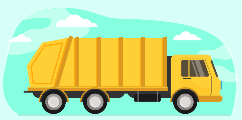 어린 이용 비닐 카펫 만화 덤프 트럭 - TenStickers