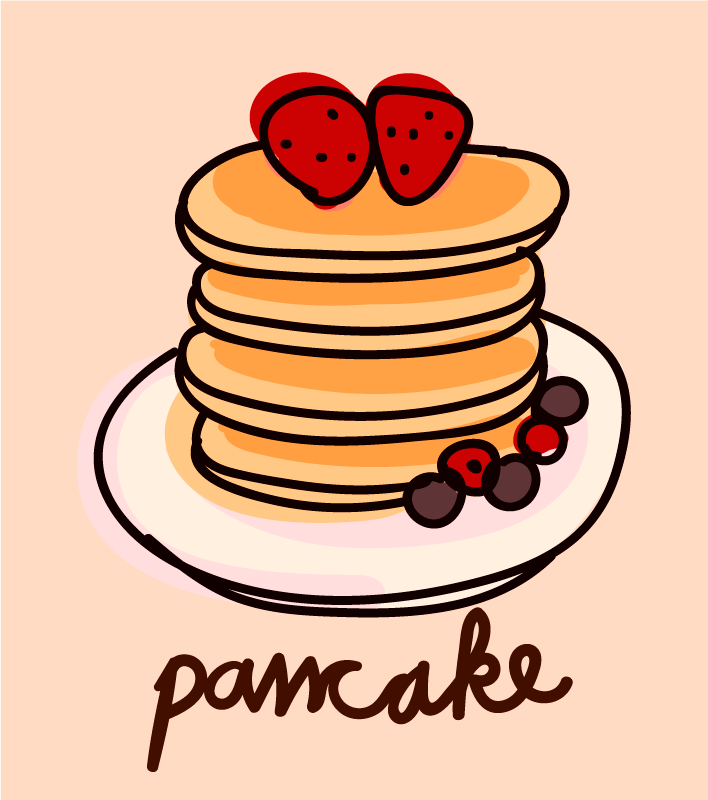 팬케이크 부엌 바닥 타일의 스택 - TenStickers