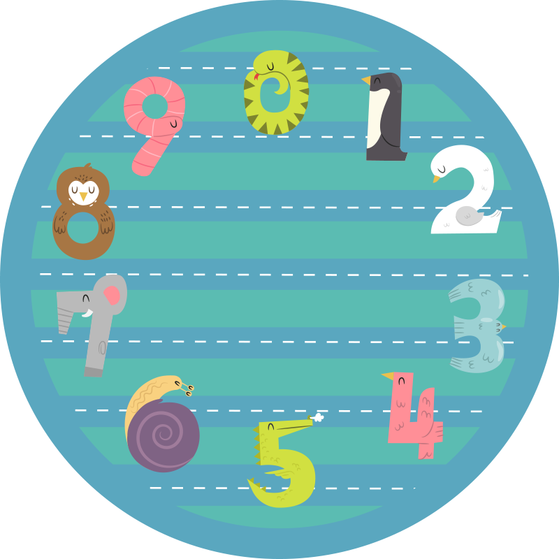 어린 이용 비닐 카펫 원형 경마장 - TenStickers