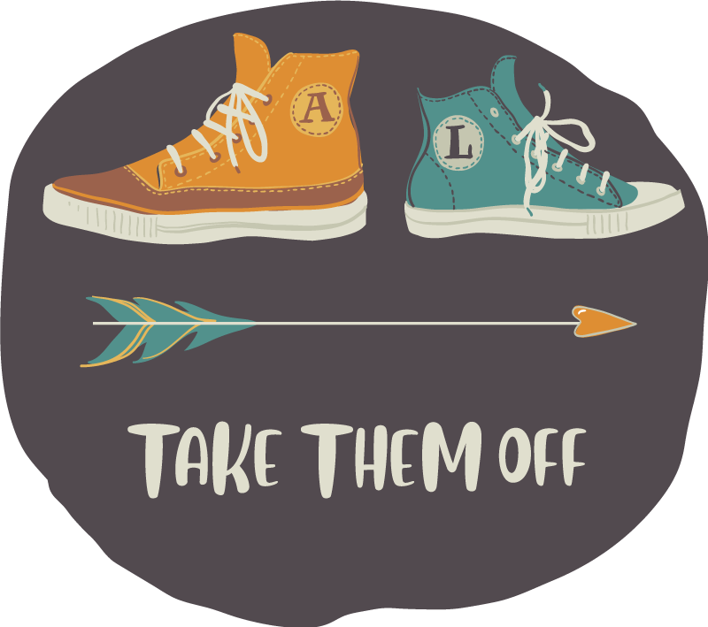 문구와 함께 비닐 양탄자 그것들을 벗어라 - TenStickers