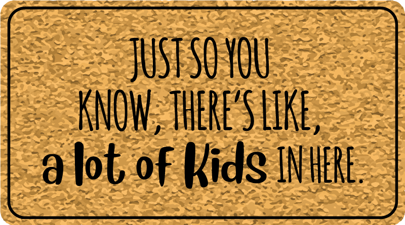 문구와 함께 비닐 양탄자 유익한 입력 텍스트 - TenStickers