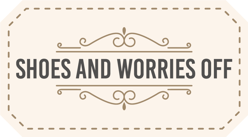 문구와 함께 비닐 양탄자 신발 걱정은 그만 - TenStickers