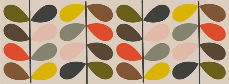 Orla kiely 패턴 모던 러그 - TenStickers