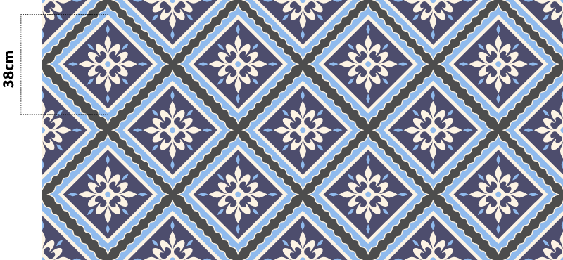 비닐 주방 카펫 타일 꽃무늬 - TenStickers