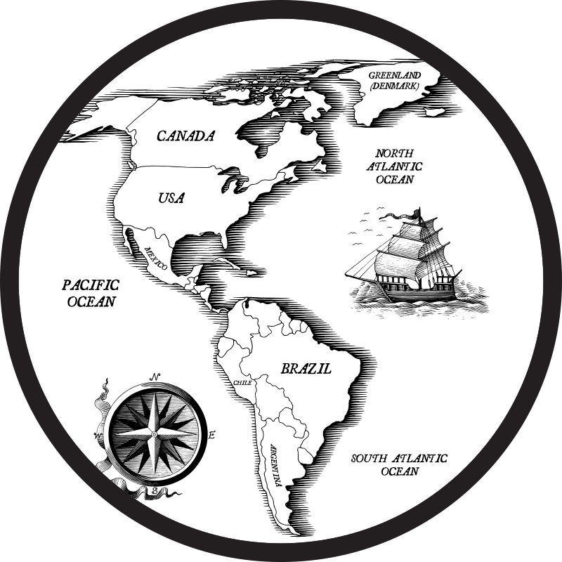 세계 지도 비닐 카펫 지도적 우아함 - TenStickers