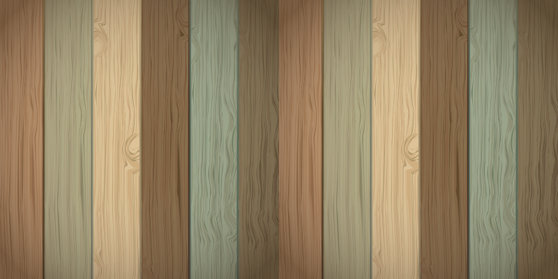 우드 효과 비닐 카펫 여러 가지 빛깔의 판자 - TenStickers