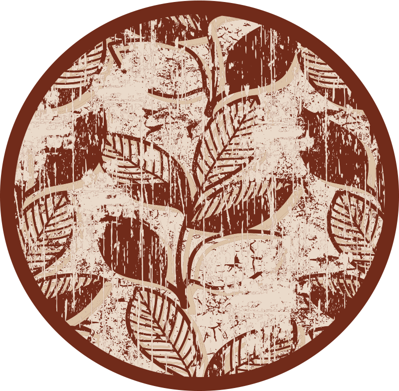 비닐 카펫 자연 스타일리시 리프 패턴 - TenStickers