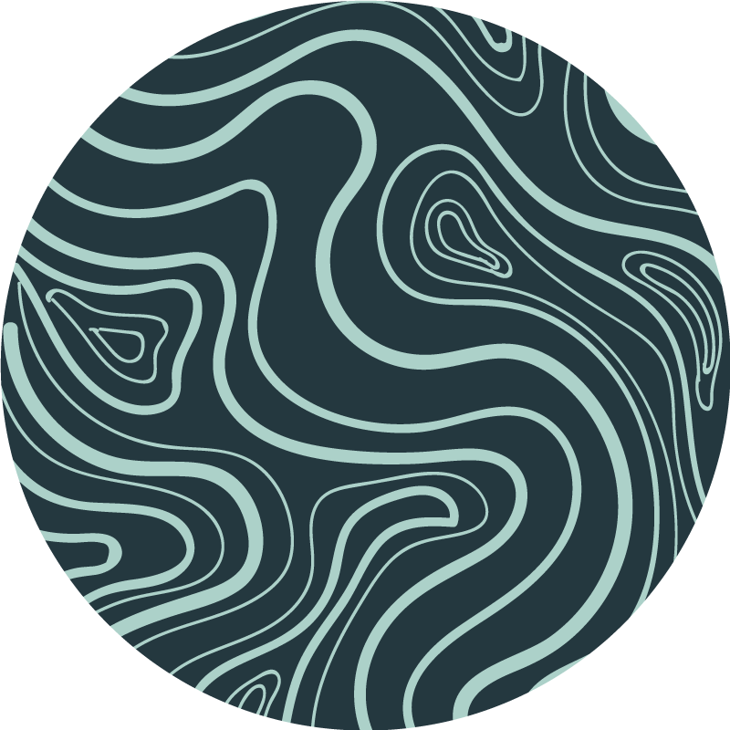 비닐 카펫 정리 지형학적 등고선 - TenStickers