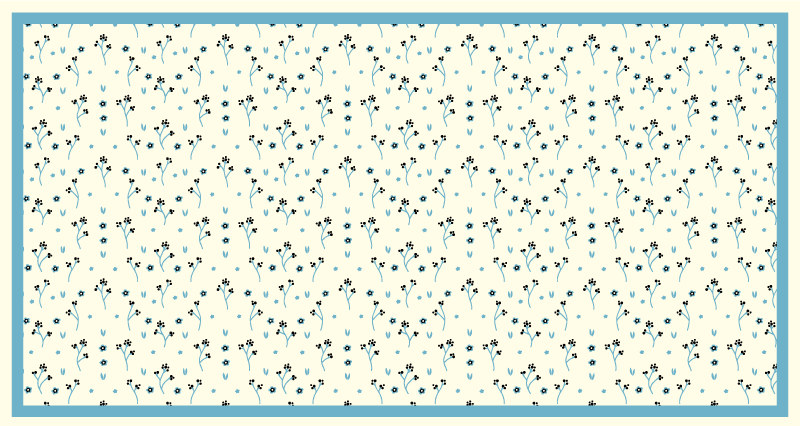 플로럴 미묘한 패턴 노르딕 비닐 러그 - TenStickers