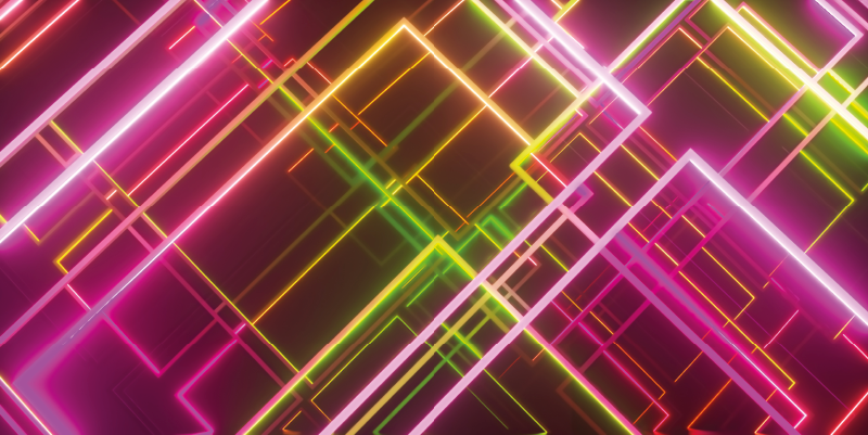 모던 효과 비닐 카펫 네온 선 아트 - TenStickers