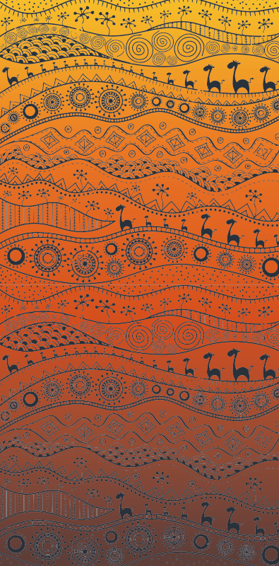 에트니아 비닐 카펫 문화 추상 패턴 - TenStickers