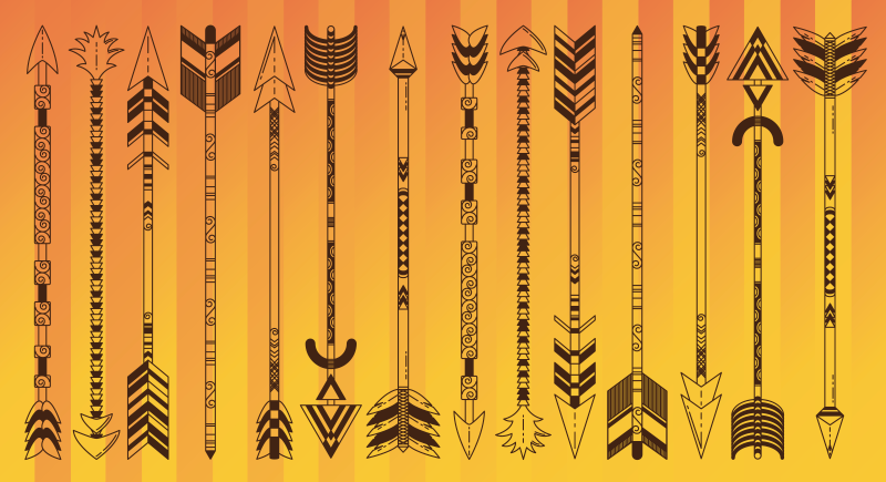 에트니아 비닐 카펫 부족 화살 패턴 - TenStickers