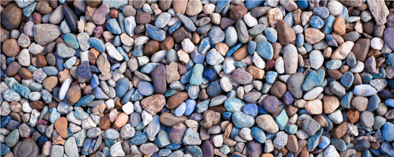 다채로운 자갈 주방 비닐 러그 - TenStickers