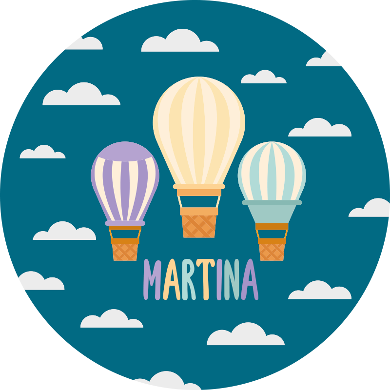 어린 이용 비닐 카펫 이름이 있는 에어 풍선 - TenStickers