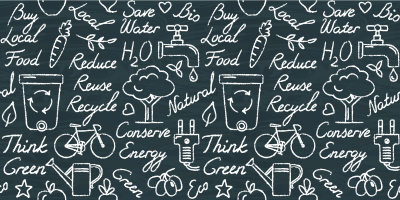 비닐 주방 카펫 친환경 메시지 - TenStickers