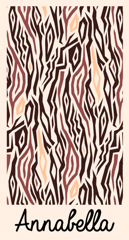 개인화 된 얼룩말 인쇄 동물 인쇄 비닐 러그 - TenStickers