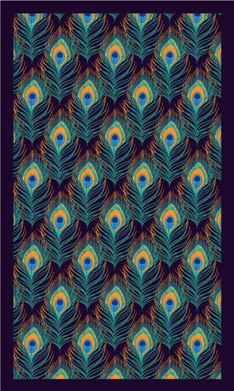 침실용 비닐 카펫 공작 깃털 모티프 - TenStickers