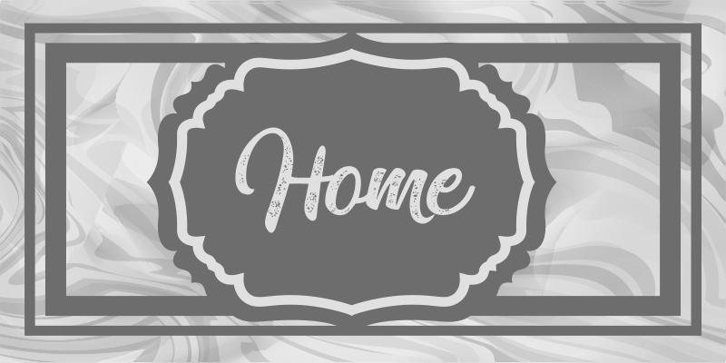 비닐 현관 카펫 회색 인사말 문구 - TenStickers