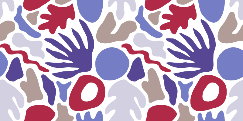 미니멀리스트 효과 비닐 카펫 추상 형태 패턴 - TenStickers