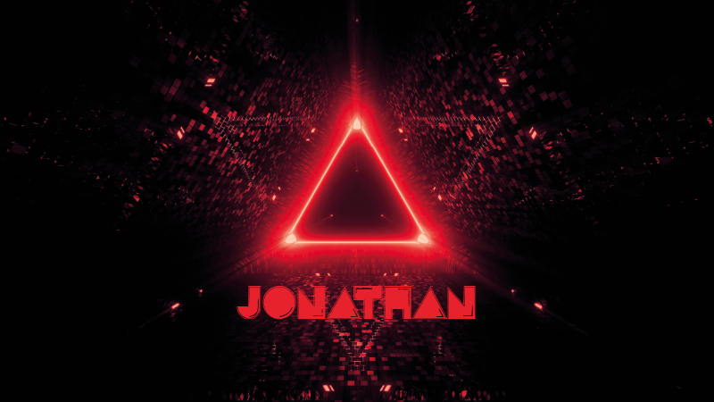 열대 효과 비닐 카펫 네온 삼각형 이름 디자인 - TenStickers